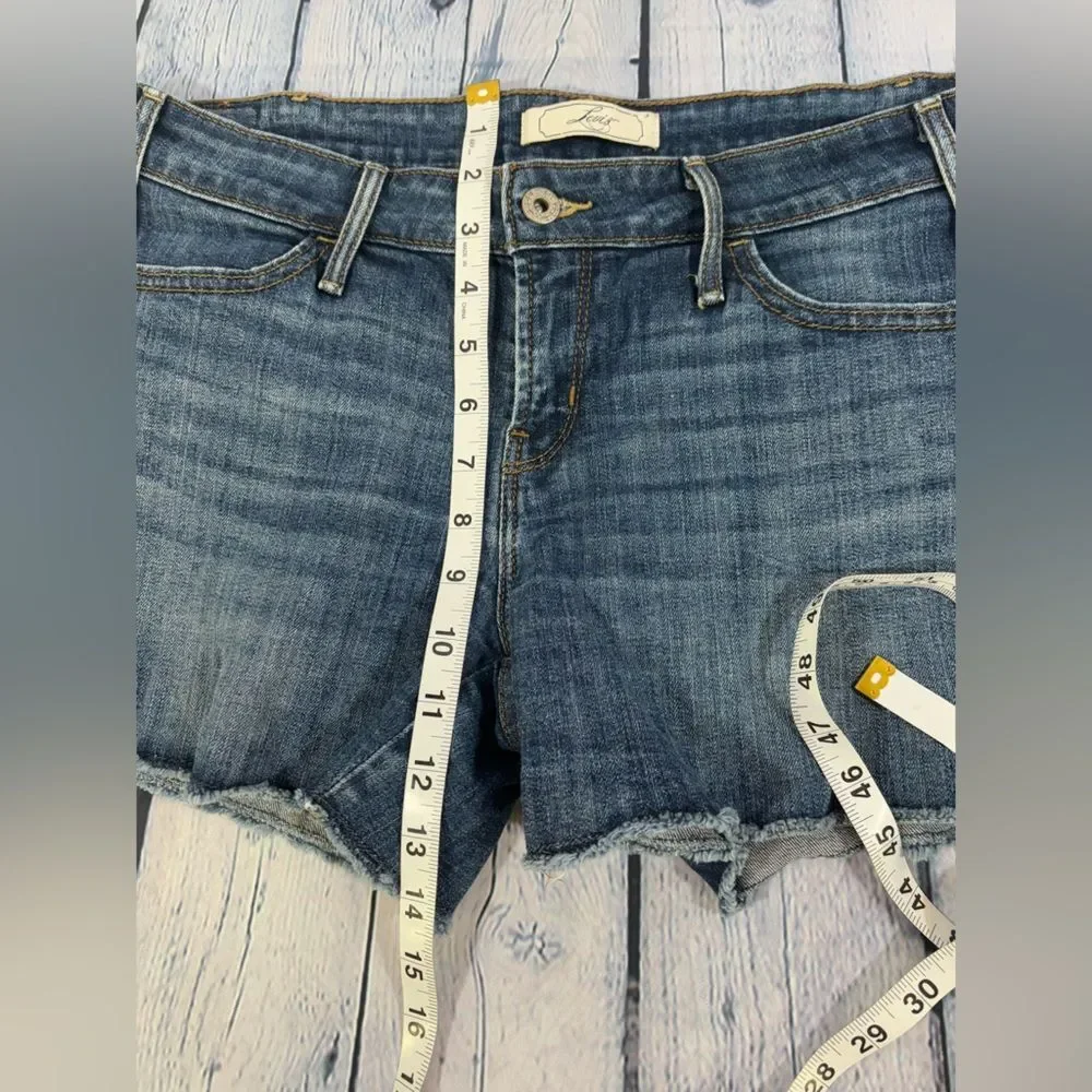 Levis Festival Boho Folklore Hipster Stevie Western Cutoff Jean Shorts Size 6